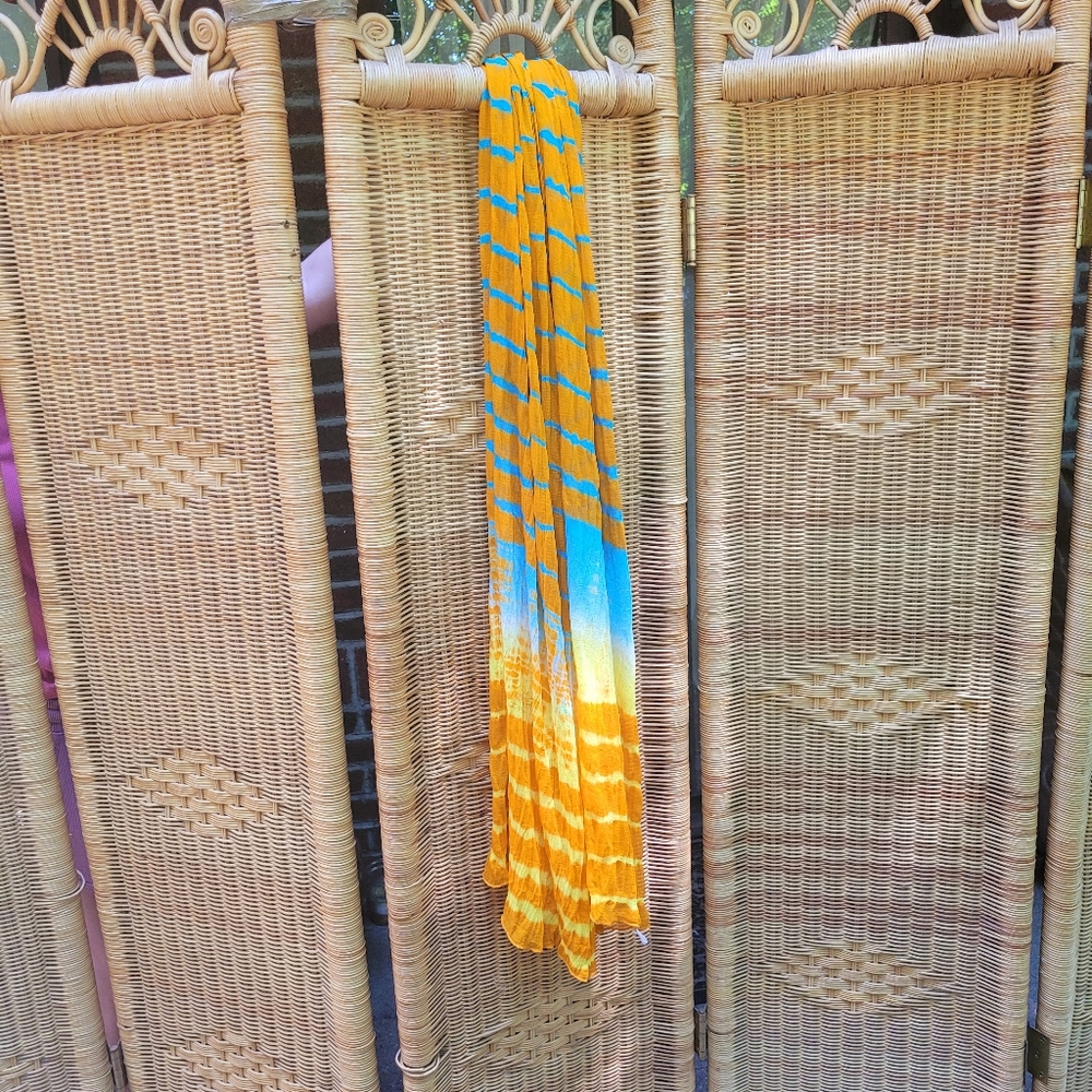 Melon Color Tie-Dye Scarf